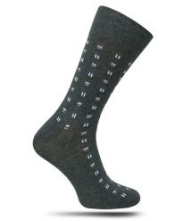 Szare Skarpetki - MORE - Męskie, w Drobny Wzór Geometryczny, Casualowe. Szare skarpety More, bez wzorów, z bawełny. Za 19.90 zł.