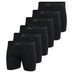 Bokserki męskie Active Flex Cotton Ergonomic 6 pak. Czarne bokserki Adidas, m, bez wzorów, z bawełny. Za 447.00 zł.