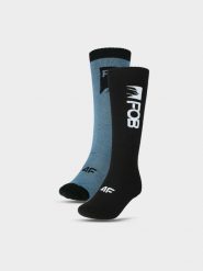 4F Skarpety snowboardowe męskie - multikolor 39-42. Brązowe skarpety 4F, bez wzorów, z elastanu. Za 129.99 zł.