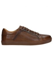Wojas Skórzane sneakersy w kolorze brązowym rozmiar: 41. Brązowe buty sportowe casual Wojas, bez wzorów, bez zapięcia. Za 293.59 zł.