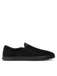 Tommy Hilfiger Tenisówki Iconic Slip On FM0FM00597 Czarny. Czarne trampki Tommy Hilfiger, m, bez wzorów, bez zapięcia. Za 159.99 zł.
