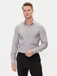 Calvin Klein Koszula K10K112588 Granatowy Slim Fit. Niebieskie koszule CALVIN KLEIN, m, bez wzorów, z bawełny, bez kołnierzyka, bez ramiączek. Za 249.99 zł.