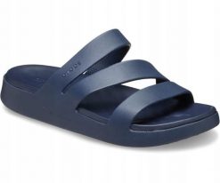 Klapki Dla Dorosłych Crocs Getaway Strappy. Niebieskie klapki Crocs, z materiału. Za 199.99 zł.