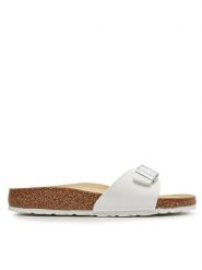 Birkenstock Klapki Madrid 0040733 Biały. Białe klapki Birkenstock, ze skóry. Za 229.99 zł.