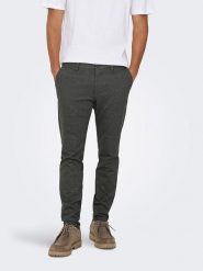 ONLY & SONS Spodnie chino "Mark" - Slim fit - w kolorze antracytowym rozmiar: W31/L30. Czarne eleganckie spodnie Only & Sons, l. Za 100.99 zł.