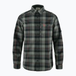 Koszula męska Fjällräven Fjällglim. Czarne koszule Fjällräven, m, bez wzorów, z materiału, bez kołnierzyka, bez ramiączek. Za 639.99 zł.