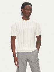 Lindbergh Sweter 30-804115 Écru Slim Fit. Swetry rozpinane Lindbergh, l, bez wzorów, z bawełny, bez kołnierzyka, bez ramiączek. Za 169.99 zł.