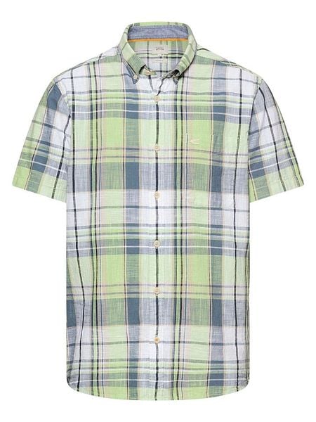 Camel Active Koszula - Regular fit - w kolorze zielonym rozmiar: L. Zielone koszule Camel Active, l, bez wzorów, z bawełny, bez kołnierzyka, bez ramiączek. Za 139.87 zł.