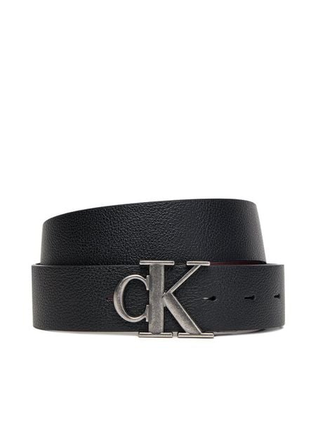 Calvin Klein Pasek Męski Monogram Buckle 35Mm Adj/Rev LV04D7017G Czarny. Czarne paski CALVIN KLEIN, bez wzorów, ze skóry. Za 179.99 zł.