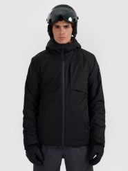 4F Kurtka narciarska membrana 5000 męska - czarna L. Czarne kurtki narciarskie i snowboardowe 4F, l, bez wzorów, narciarskie. Za 599.99 zł.