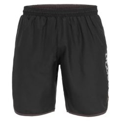 Szorty do biegania Macron Bazalt. Czarne krótkie spodenki sportowe Macron, s, bez wzorów, z materiału. Za 175.00 zł.
