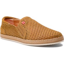 Półbuty NOBRAND - Cox 12247 Camel. Brązowe eleganckie półbuty Nobrand, bez wzorów, ze skóry, bez obcasa, bez zapięcia. W wyprzedaży za 279.00 zł.