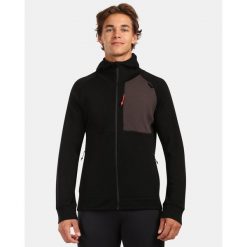 Maglione da uomo in lana merino con cappuccio Kilpi MERINI-M. Czarne bluzy Kilpi, m, bez wzorów, z wełny, bez kaptura. Za 473.69 zł.