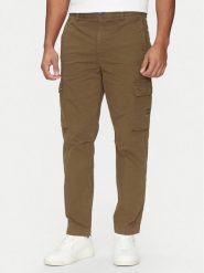 BOSS Spodnie materiałowe Sisla-8 50530599 Khaki Regular Fit. Brązowe spodnie materiałowe Boss, m, bez wzorów, z bawełny. Za 359.99 zł.