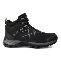 Buty trekkingowe męskie Samaris III. Czarne trekkingi Regatta, bez wzorów, bez zapięcia. W wyprzedaży za 415.30 zł.