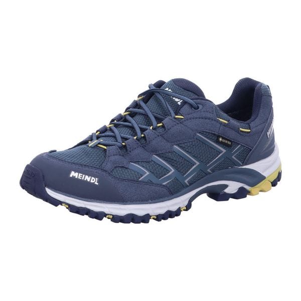 Buty Meindl Caribe GTX Buty Meindl Caribe GTX 12. Niebieskie buty trekkingowe MEINDL, bez wzorów, bez zapięcia. W wyprzedaży za 449.90 zł.