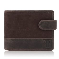 Portfel skórzany męski RFID brązowy Paolo Peruzzi T-03. Brązowe portfele Paolo Peruzzi, bez wzorów, z bawełny. Za 59.90 zł.