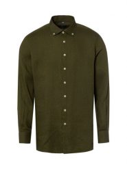Nils Sundström koszula lniana Mężczyźni Modern Fit len (100%) zielony, L. Zielone koszule Nils Sundström, l, bez wzorów, ze lnu, bez kołnierzyka, bez ramiączek. Za 229.95 zł.