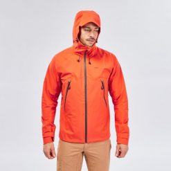 Kurtka turystyczna męska Quechua MH500 wodoodporna. Zielone kurtki QUECHUA, l, bez wzorów, z materiału, bez kaptura. Za 299.99 zł.
