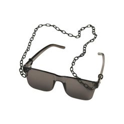 Prostokątne Okulary Przeciwsłoneczne Unisex Adult 105 Z Łańcuszkiem. Czarne okulary przeciwsłoneczne Urban Classics, prostokątne. Za 84.99 zł.