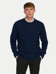 Only & Sons Sweter Ricky 22031539 Granatowy Regular Fit. Niebieskie swetry rozpinane Only & Sons, m, bez wzorów, z wełny, bez kołnierzyka, bez ramiączek. Za 129.99 zł.