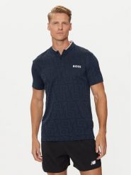 Boss Polo Pariq MB 7 50521973 Granatowy Slim Fit. Niebieskie koszulki polo Boss, l, bez wzorów, z syntetyku, bez kołnierzyka, bez ramiączek. Za 399.99 zł.