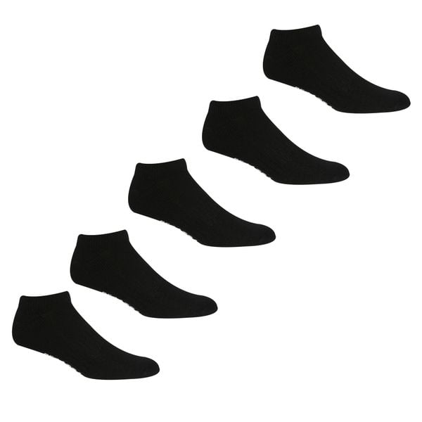 Skarpety Sportowe Unisex Dla Dorosłych 5pak. Czarne skarpetki sportowe Regatta, bez wzorów, z bawełny. Za 78.99 zł.