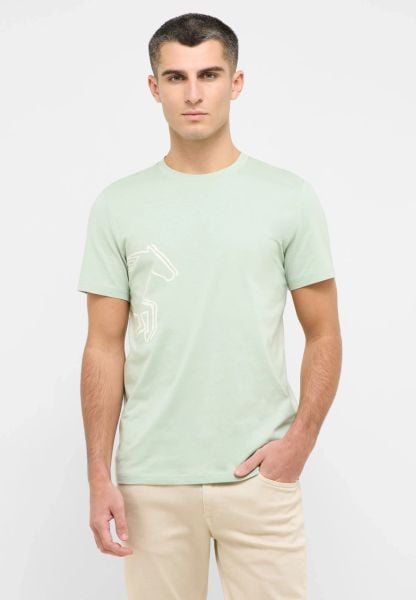 Męski T-Shirt Mustang Style Austin Frosty Green 1016493 6180. Zielone t-shirty Mustang, m, bez wzorów, bez kołnierzyka, bez ramiączek. Za 79.99 zł.