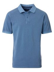 CASAMODA Koszulka polo w kolorze niebieskim rozmiar: L. Niebieskie koszulki polo CASAMODA, l, bez wzorów, z bawełny, bez kołnierzyka, bez ramiączek. Za 100.75 zł.