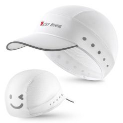 Czapka letnia z jedwabiu lodowego oddychająca WEST BIKING. Niebieskie czapki z daszkiem WEST BIKING, na lato, bez wzorów, z materiału. Za 79.60 zł.