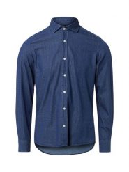 Finshley & Harding Koszula Mężczyźni Slim Fit Bawełna niebieski, L. Niebieskie koszule Finshley & Harding, l, bez wzorów, z bawełny, bez kołnierzyka, bez ramiączek. Za 199.95 zł.