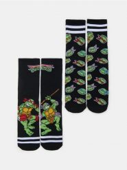 Skarpetki 2 pack Teenage Mutant Ninja Turtles - wielobarwny. Skarpety Sinsay, bez wzorów. Za 15.99 zł.