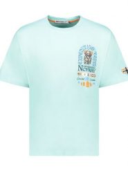Geographical Norway Koszulka "Jakado" w kolorze turkusowym rozmiar: XXL. Niebieskie bezrękawniki Geographical Norway, xxl, bez wzorów, z bawełny, bez kołnierzyka, bez ramiączek. Za 57.20 zł.