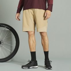Szorty rowerowe MTB Rockrider ST 500. Niebieskie spodenki rowerowe ROCKRIDER, l, bez wzorów, z materiału, sportowe. Za 159.99 zł.