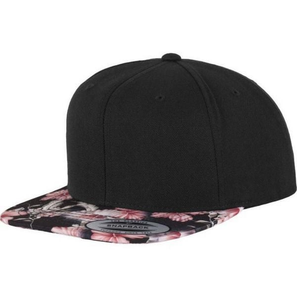 Czapka Z Daszkiem Classic ProStyle Floral Snapback Cap. Czarne czapki z daszkiem FLEXFIT, bez wzorów, z materiału. Za 106.99 zł.