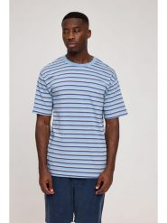 MAZINE Koszulka "Fine Striped" w kolorze niebieskim rozmiar: M. Niebieskie bezrękawniki MAZINE, m, bez wzorów, z bawełny, bez kołnierzyka, bez ramiączek. Za 92.42 zł.