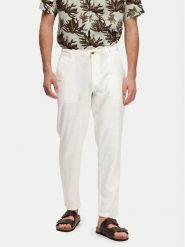 Selected Homme Chinosy 16087636 Biały Slim Tapered Fit. Białe eleganckie spodnie Selected Homme, m, z bawełny. Za 209.99 zł.