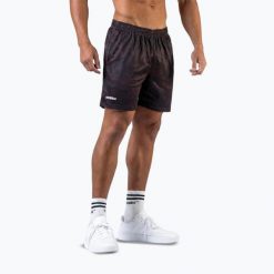 Spodenki treningowe męskie NEBBIA Power. Brązowe krótkie spodenki sportowe Nebbia, l, bez wzorów, z elastanu. Za 249.99 zł.