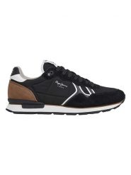 Pepe Jeans FOOTWEAR Sneakersy "Brit Serie" w kolorze czarnym rozmiar: 44. Czarne buty sportowe casual Pepe Jeans FOOTWEAR, bez wzorów, z jeansu, bez zapięcia. Za 259.13 zł.
