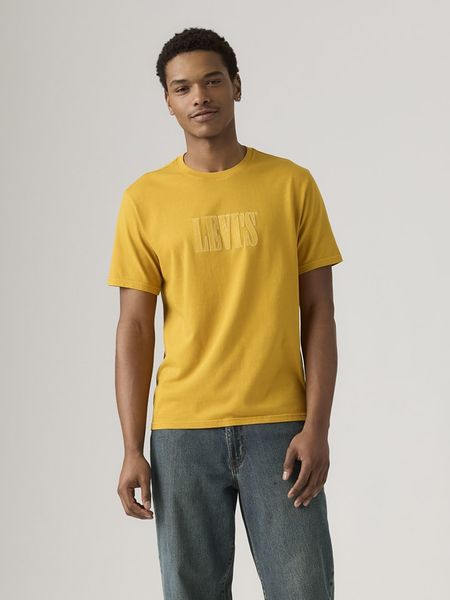 Levi's Koszulka w kolorze żółtym rozmiar: M. Żółte bezrękawniki Levi's®, m, bez wzorów, z bawełny, bez kołnierzyka, bez ramiączek. Za 89.88 zł.