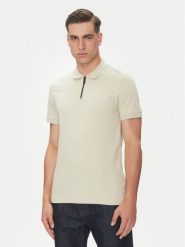 BOSS Polo Passerzip 50537507 Beżowy Slim Fit. Brązowe koszulki polo Boss, m, bez wzorów, z bawełny, bez kołnierzyka, bez ramiączek. Za 299.99 zł.