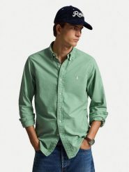 Polo Ralph Lauren Koszula 710805564514 Zielony Regular Fit. Zielone koszule Polo Ralph Lauren, l, bez wzorów, z bawełny, bez kołnierzyka, bez ramiączek. Za 689.99 zł.
