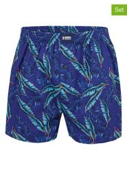 Happy Shorts Bokserki tkane (2 pary) w kolorze granatowym rozmiar: XL. Niebieskie bokserki Happy Shorts, xl, bez wzorów, z bawełny. Za 48.62 zł.