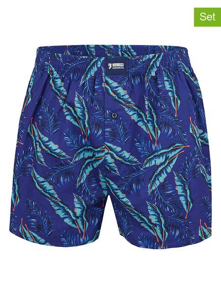 Happy Shorts Bokserki tkane (2 pary) w kolorze granatowym rozmiar: XL. Niebieskie bokserki Happy Shorts, xl, bez wzorów, z bawełny. Za 48.62 zł.