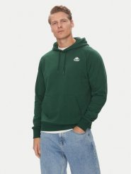 Kappa Bluza Authentic 321W7GW Zielony Regular Fit. Zielone bluzy Kappa, m, bez wzorów, z bawełny, bez kaptura. Za 429.99 zł.