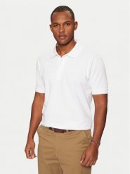 Guess Polo M4BP29 KCJV1 Biały Regular Fit. Białe koszulki polo Guess, l, z aplikacjami, z bawełny, bez kołnierzyka, bez ramiączek. Za 149.99 zł.