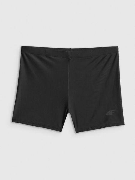 4F Kąpielówki męskie - czarne M. Czarne kąpielówki 4F, l, bez wzorów, z materiału, biznesowe. Za 59.99 zł.