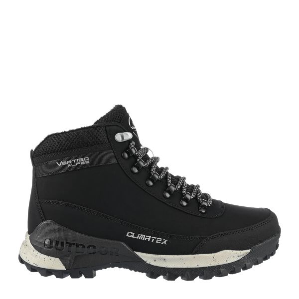 Buty trekkingowe męskie VERTIGO ALPES EVEREST M/BLACK. Czarne buty trekkingowe Aulp, bez wzorów, bez zapięcia. W wyprzedaży za 259.99 zł.