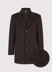 PAKO LORENTE – Brązowy płaszcz męski z odpinaną stójką. Brązowe płaszcze Pako Lorente, na jesień, m, bez wzorów, z poliesteru, bez kaptura. Za 999.99 zł.