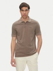 BOSS Polo Prime 50507813 Brązowy Regular Fit. Brązowe koszulki polo Boss, m, bez wzorów, z bawełny, bez kołnierzyka, bez ramiączek. Za 299.99 zł.